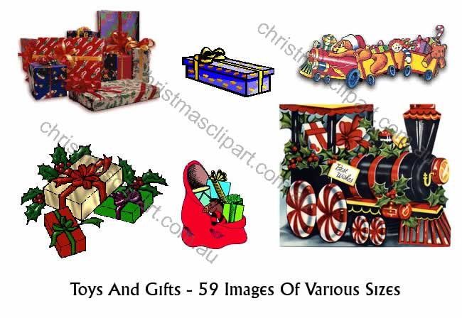 toy clipart,christmas gift art,christmas card graphics,christmas scrapbooking images