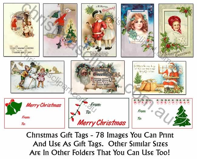vintage gift tags,old gift tag images,christmas scrapbooking images